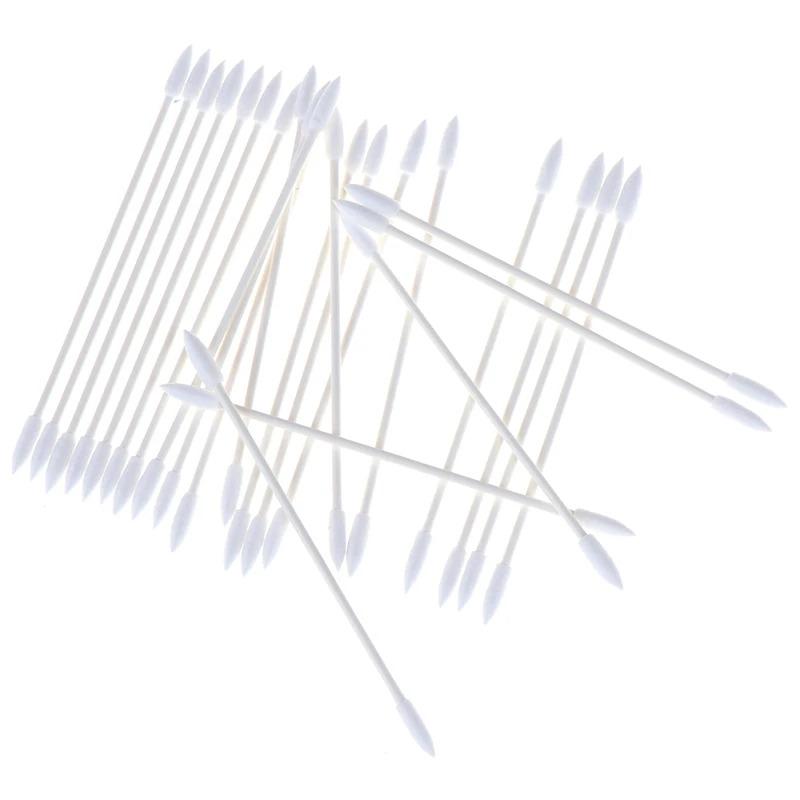 50/100 шт. Безворсовые одноразовые чистящие палочки из хлопка для наушников AirPods, телефона, порта для зарядки, аксессуары