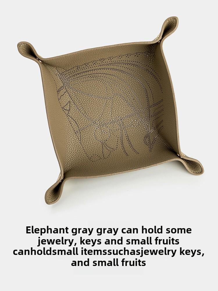 Роскошный кожаный лоток для хранения украшений и ключей в форме головы лошади