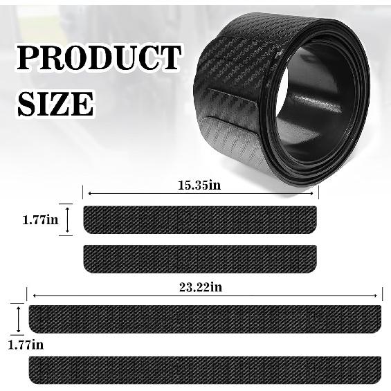 No Adhesive Magnetic Car Door Sill Protector, Anti-Scratch Carbon Fiber Door Entry Guard, Universal Door Threshold Protector Cover Fits For Most