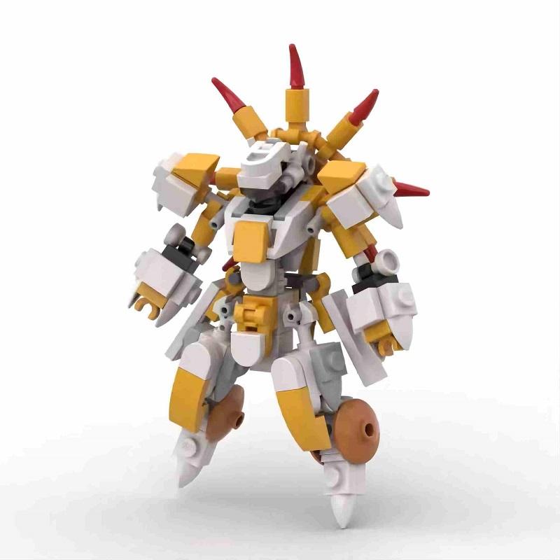 Экзоскелет меха строительные блоки мелкие частицы миниатюрный боевой робот сборная модель мальчики и девочки подарок детская игрушка