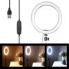 10 Inch Dimmable LED Circle Fill Light USB Camera Video Lamp with Tripod Phone Clip Set