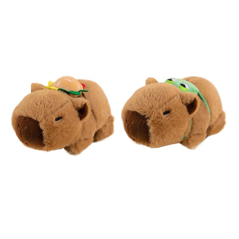Lovely Capybara Animal Slap Snap Wrap Wristband Bracelet Plush Stuffed Animal Kawaii Capybara Hand Ring Wristband Kid Funny Toys