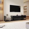 TV Cabinets, Lowboards, High-Gloss Living Room Furniture. Glass Partitions and Variable LED Lighting.