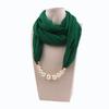 Elegant Chiffon Scarf Necklace with Pearl Beads – Stylish Women’s Fashion Accessory for Casual and Formal Wear