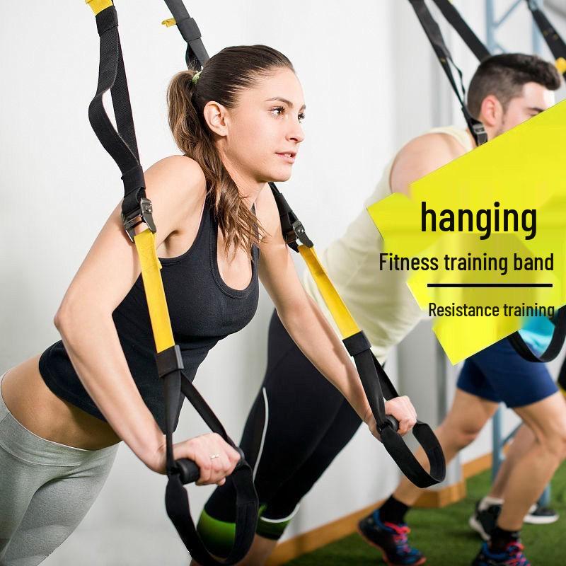 Многофункциональные стропы для подвесного тренинга TRX и эспандеры для домашнего фитнеса.