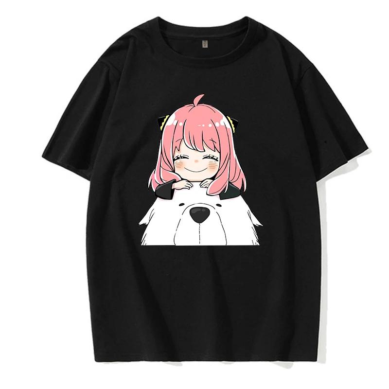 Футболка Y2k Аня Форджер spy x family Аниме Футболка Каваи Мультяшная Мужская/Женская Майка Харадзюку Унисекс Мода Уличная Одежда Манга Футболка