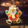 Elk-shaped LED Christmas Lights Snowman Window Lights Holiday Ambience Suction Cup Lights  Home