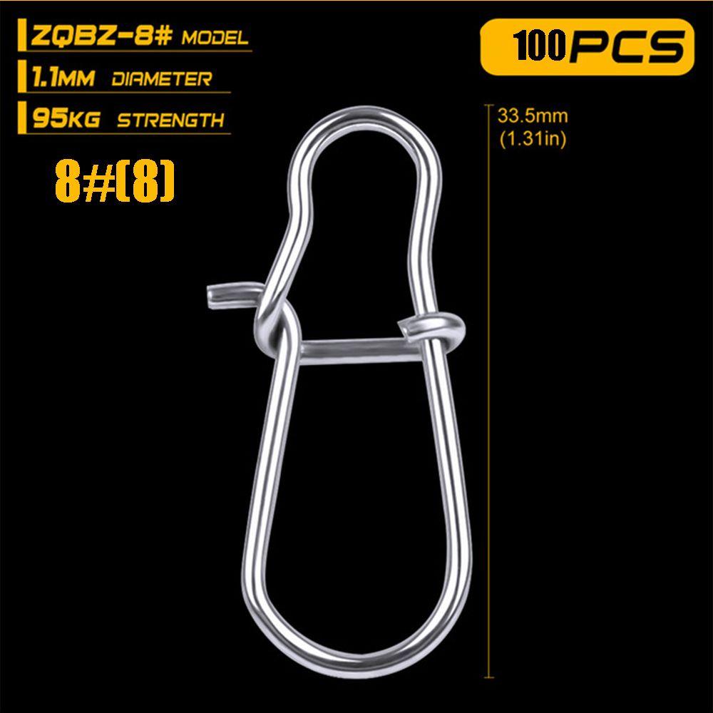100PCS Hot Line tackle Durable 12mm-33.5mm Fast lock Fishing Hanging Snap Barrel Swivel Connector