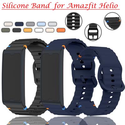 22 мм силиконовый ремешок для Amazfit Helio Balance BIP 6 5 Sport Резиновый мужской женский браслет для Amazfit Helio 22 мм Универсальный ремешок