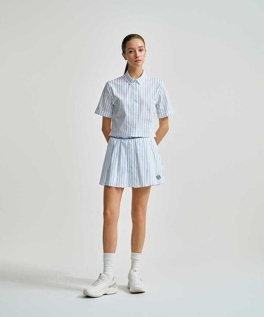SERGIO TACCHINI W Colonna Striped Crop Shirt