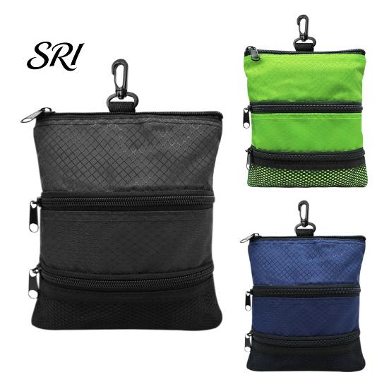 Golf Accessories Bag Ball with Waist Clip 3 Pockets Waterproof Nylon Pocket Tee Tools Organizer Pouch Holder Men Women Enthusiasts Gift Storage