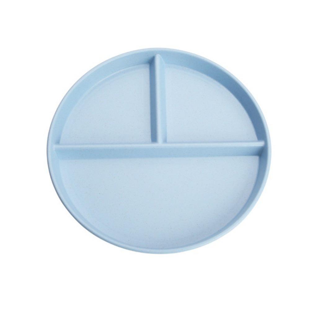 3 сетки, круглая разделенная тарелка, многоразовая тарелка с отделением, кухонная посуда, поднос для еды, завтрак