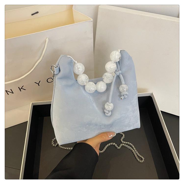 Новая китайская сумка женская летняя новая ручная сумка с вышитыми жемчужинами, модная тенденция, универсальная сумка через плечо