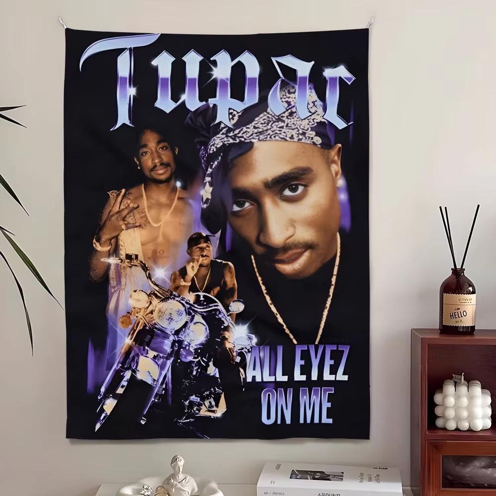SShakur Rapper Album Tapestry Wall Art Bedroom Decor Backdrop Banner Ideal for Home Living Room Decoration