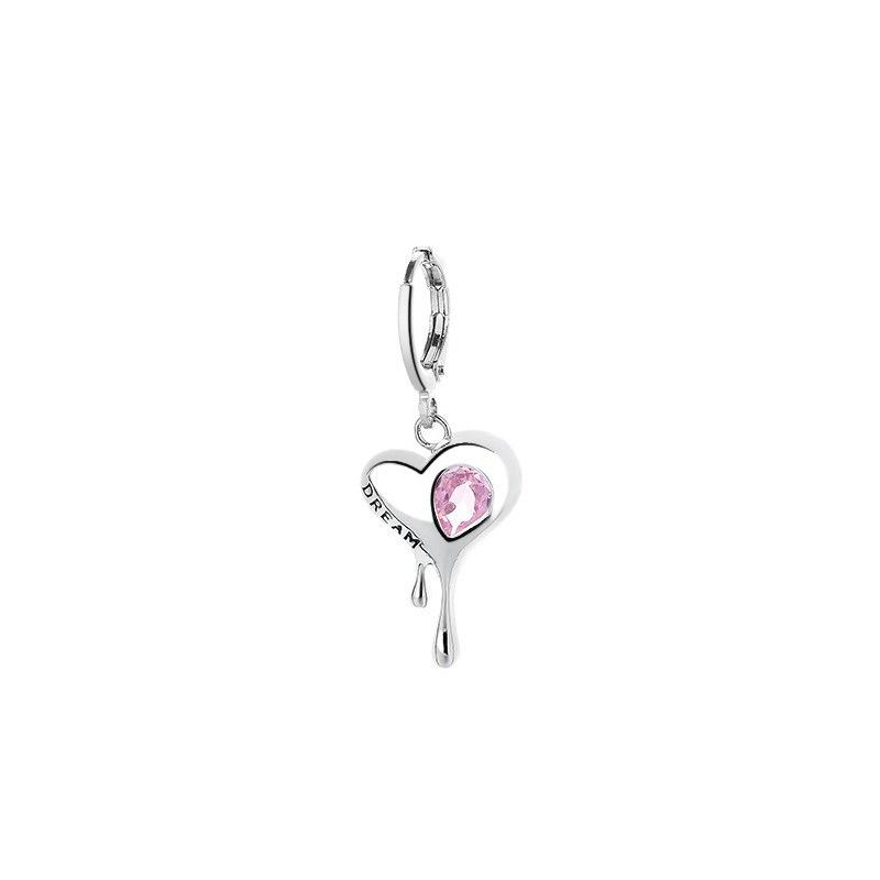 Серьги Love с розовыми бриллиантами Lava, тяжелые промышленные французские Ins, ретро-серьги с пряжкой в виде сердца персика