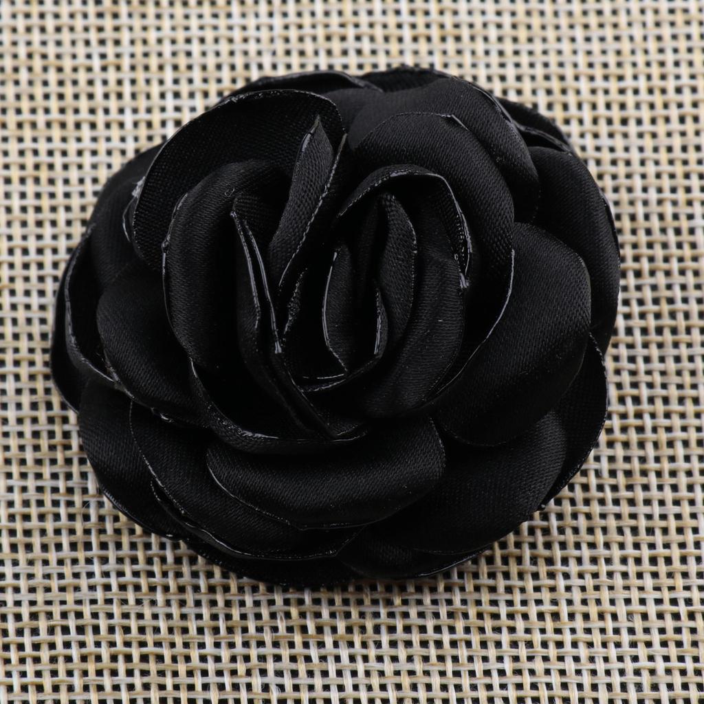5CM Large Fabric Flower with Burned Edge for Jewelry, Clothing, Headwear, Hair Clips & Decorative Accessories