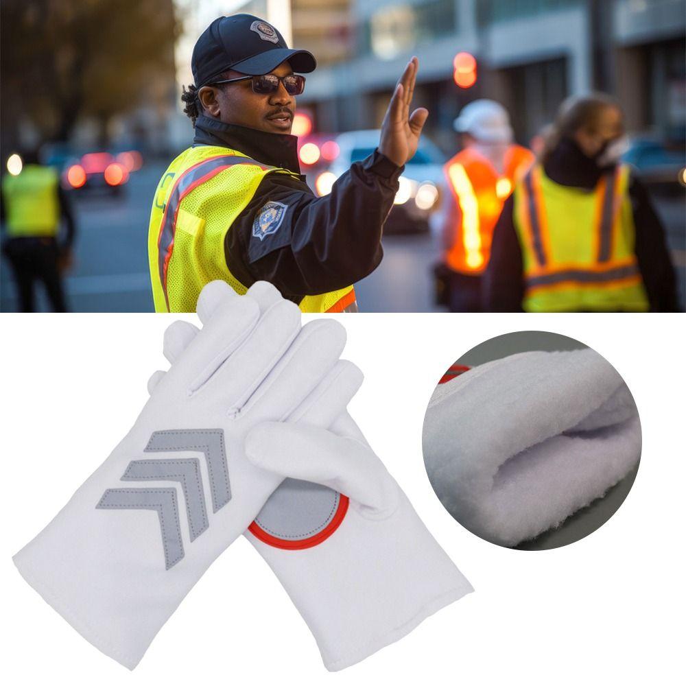 Перчатки для верховой езды, охранные, утолщенные, со светоотражающими полосами, варежки, креативные перчатки для управления дорожным движением