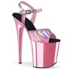 20cm High Waterproof Platform Rainbow Upper High-heeled Sandals High-heeled Pole Dance Model Walk Show Dress Shoes YKC