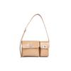 By Far Billy Leather Vintage Half Patent Twin Underarm Bag Women Shoulder Bag Beige 20PFBLYSCEWMED