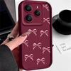 Bowknot Print TPU Soft Phone Case For Xiaomi 14T Pro 13T Poco X7 F6 X6 Redmi Note 14 Pro 13 12 11 Silicone Shockproof Lens Protection Bumper Cover
