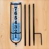 Outdoor Freeze Proof Rain Gauge Large Clear Number Adjustable Height with Thickened Plastic Tube & Metal Stake for Yard