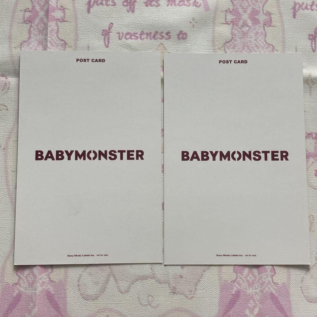 [USED] 5/12/11 2 B Prize BABYMONSTER Ahyeon Fan Meeting Postcards