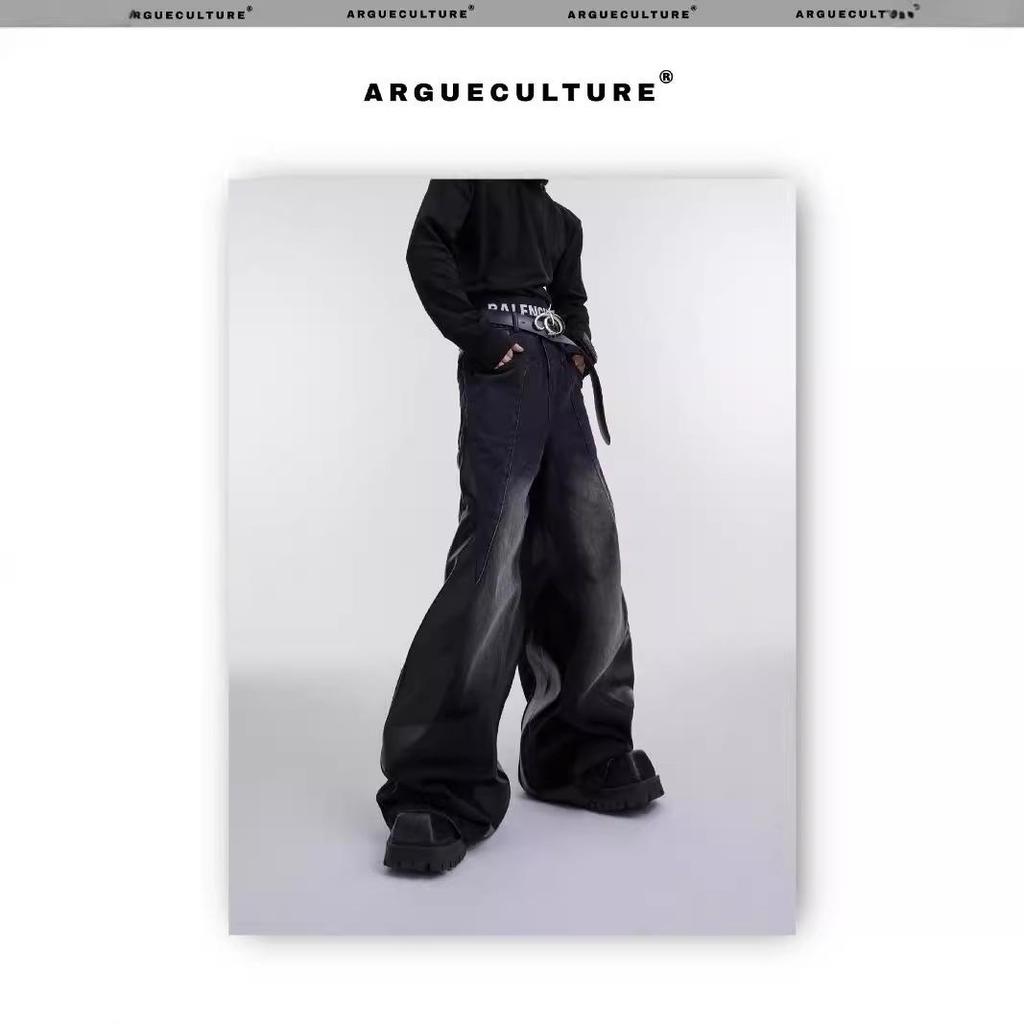 Men's High Street Black Washed Straight Jeans - Autumn/Winter Edition