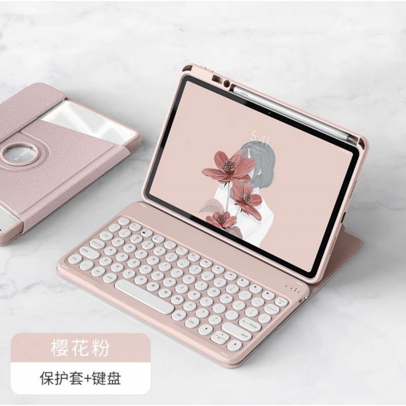 Universal Tablet Keyboard Case Galaxy Tab S11 A11 Plus With Rotating Acrylic Stand PU Leather Cover Sleep/Wake