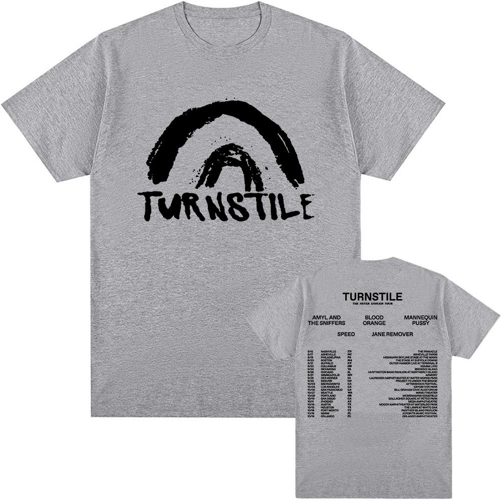 TURNSTILE NEVER ENOUGH T-shirt Men Clothing Hip Hop Summer Unisex Streetwear Cotton Loose Band Graphic Tshirts 2025 Album Tees