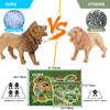 Mini Tudou 12pcs Safari Animal Figures Toys and 145x98cm Large Playmat Realistic Jumbo Jungle Wild Zoo Animal Figures Playset Includes Suitable for