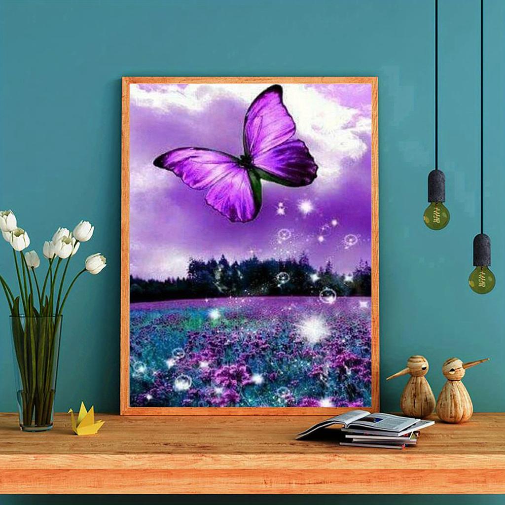 5D DIY Diamond Painting Beautiful Butterfly Diamond Embroidery Cross Stitch Kit Full Rhinestone Mosaic Home Decor