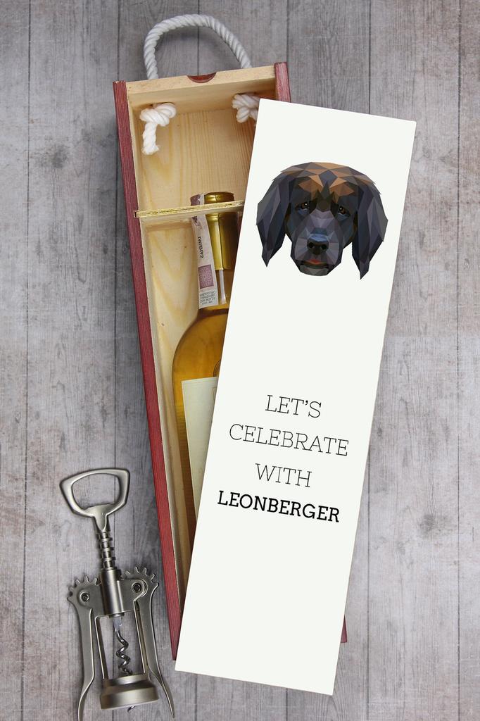 Leonberger - Geometryczne Pudełko Ze Zdjęciem I Napisem Na Wino Marki Art-Dog