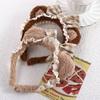 Plush Headdress Wash Face Plaid Bow Women Accessories Korea Style Headband Cat Ears Lace Hair Band