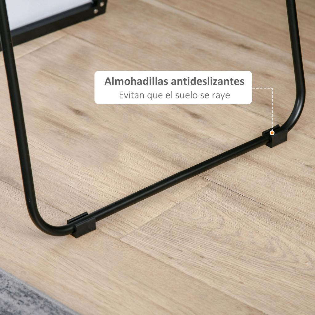 Full-Length Aluminum Floor Mirror, Wall Mount, Rectangular, 50 x 161.5 x 2 cm, Black