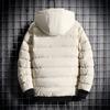 Cotton-padded Men Winter Korean Version Trend Three Bars Fashion Casual Warm Hooded Cotton-padded Men Large Size Coat Men