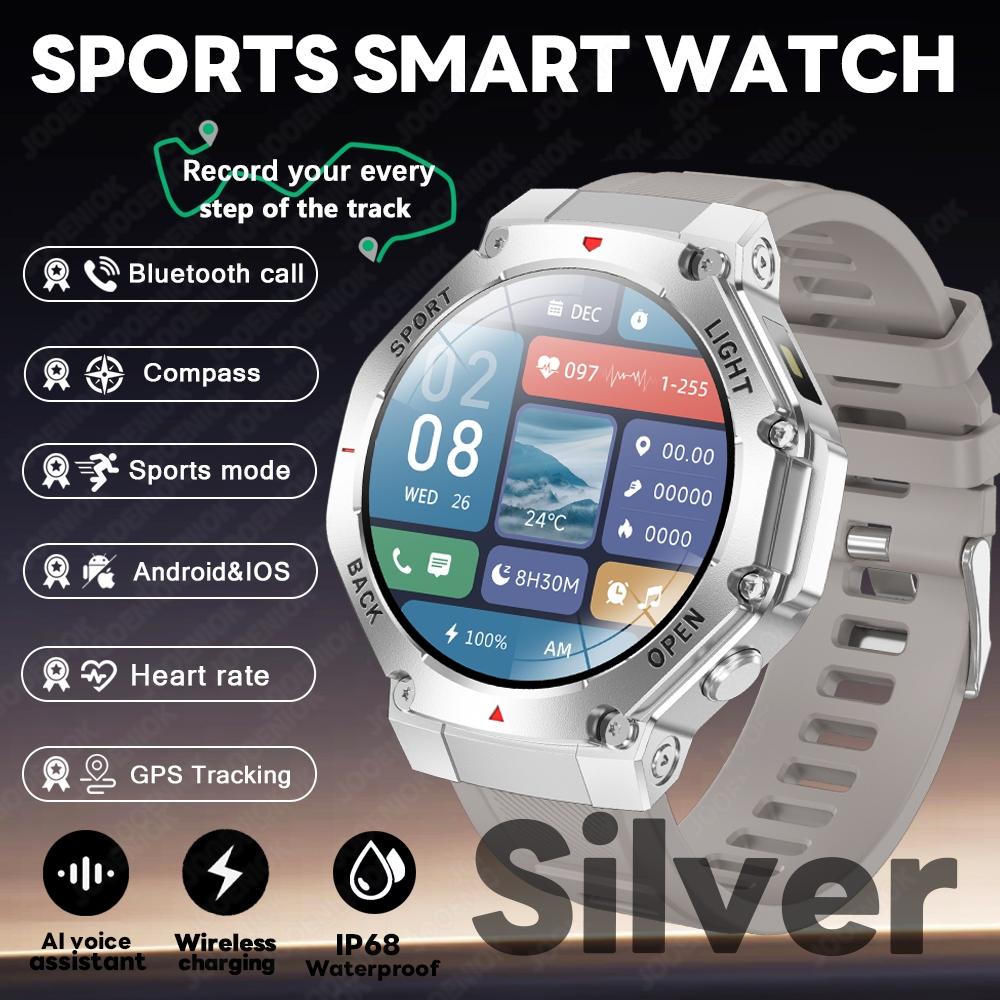 Новые Смарт-часы с GPS для спорта Мужские PK Amazfit T-Rex 3 Bluetooth-звонок Умные часы Компас Фитнес на открытом воздухе Монитор здоровья Браслет
