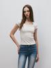 KITTY POTTERY Classic Soft Deep Square Neck T-Shirt (Ivory)