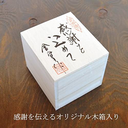 Retirement Gift Shochu Glass Gratitude Retirement Gift Arita Ware Ibushi Silver In a Gratitude Wooden Box