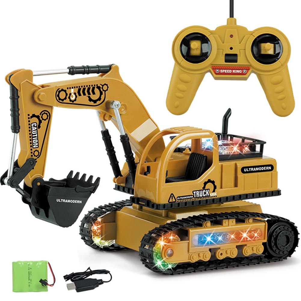 Children Remote Control Car Simulation Excavator Bulldozer Dump Truck Rechargeable Vehicle Toy for Kids
