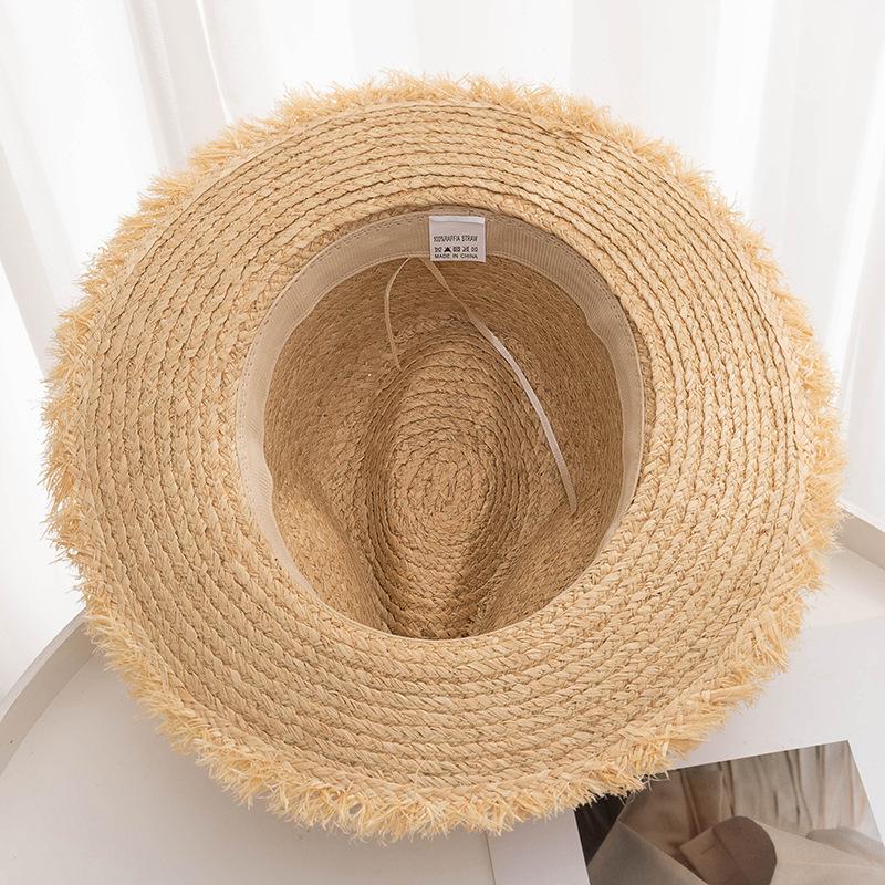 Шикарная французская винтажная соломенная шляпа от солнца ручной работы — дышащая, неэластичная, идеально подходит для пляжных и джазовых вечеринок