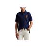 Polo Ralph Lauren Классический крой Однотонная футболка поло с коротким рукавом и логотипом пони Мужские топы Темно-синий 710958776-001