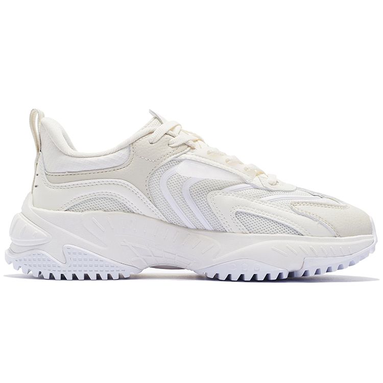 Li-Ning Star Trail Shock Absorption Non-Slip Wear-Resistant Low-Top Sports Casual Shoes Women Sneakers Off-White AGCS264-1