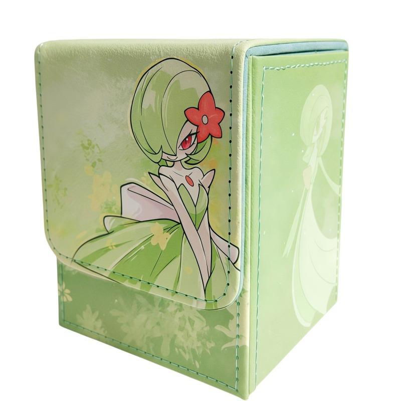 PTCG Super Power Attribute Gardevoir Diy Magnetic Leather Board Game Card Box OPCG DTCG TCG Game Collection Card Storage Box Toy
