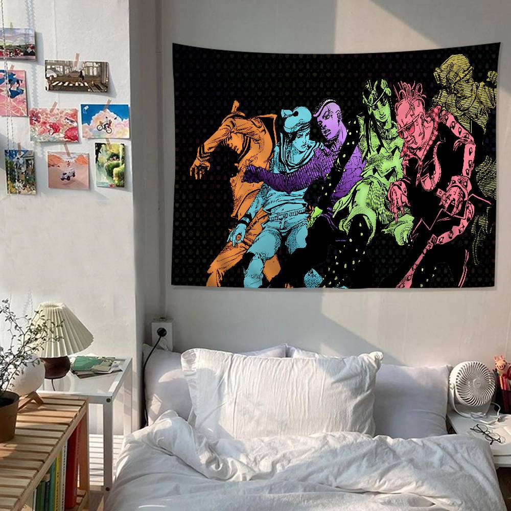 JoJo's Bizarre Adventure Гобелен Арт-печать Дешевый Хиппи Настенный подвес Богемные Настенные гобелены Мандала Искусство Домашний декор
