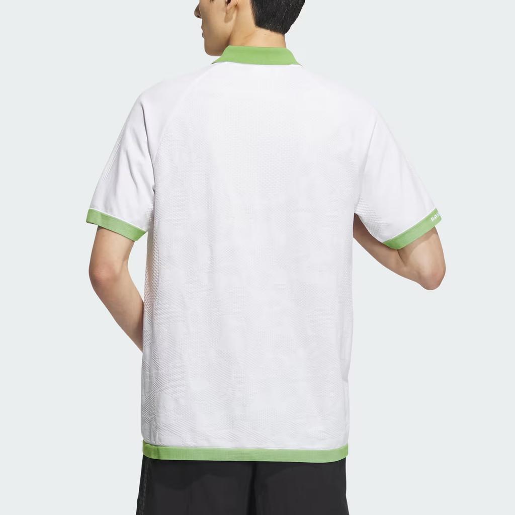 Белая мужская рубашка-поло свободного покроя BAPE x adidas Golf IQ3680