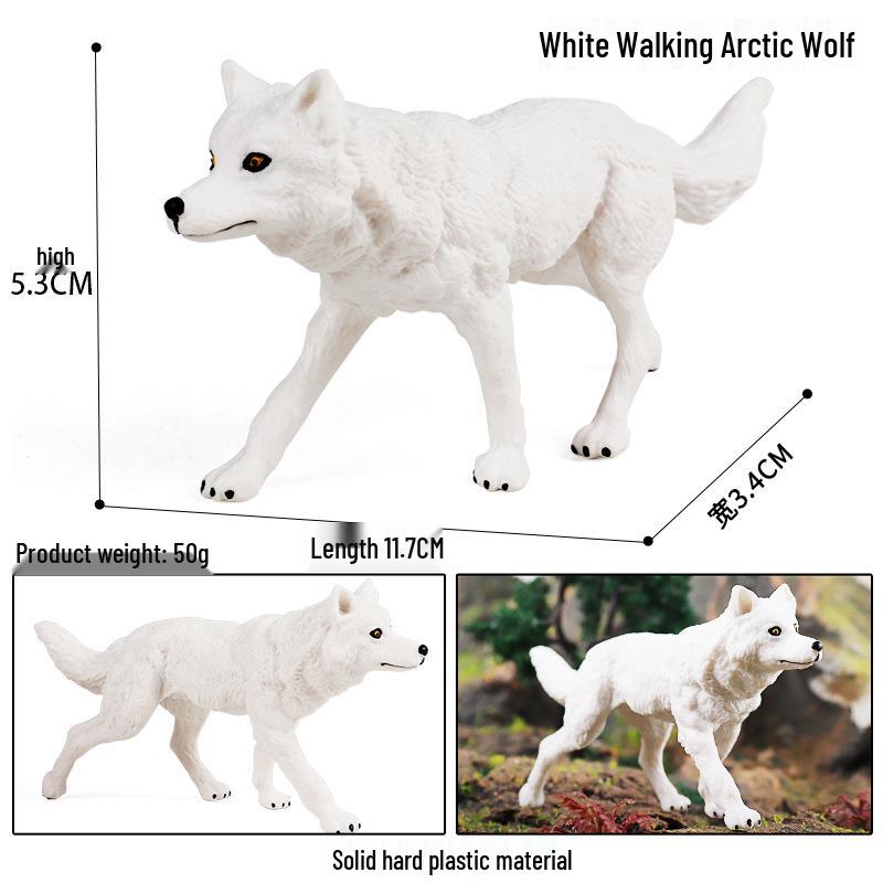 Cross-border Children's Solid Yellow Wolf & Gray Wolf Pup Ornamental Toys
