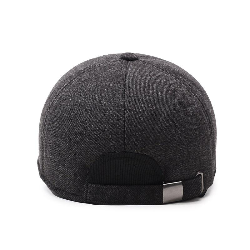 Мужская повседневная бейсбольная кепка флисовая защитная кепка для ушей для пожилых пап термохлопковая кепка