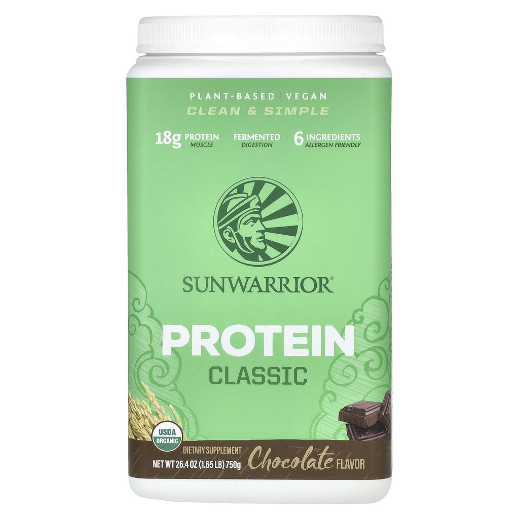 Sunwarrior Classic Protein, Chocolate, 1.65 Lb (750 G)