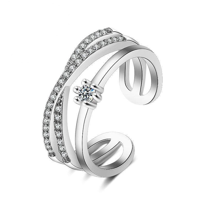 Кольцо с микроинкрустацией из легкого циркония класса люкс, женское, индивидуальное, с регулируемым отверстием в форме креста, универсальное, на указательный палец