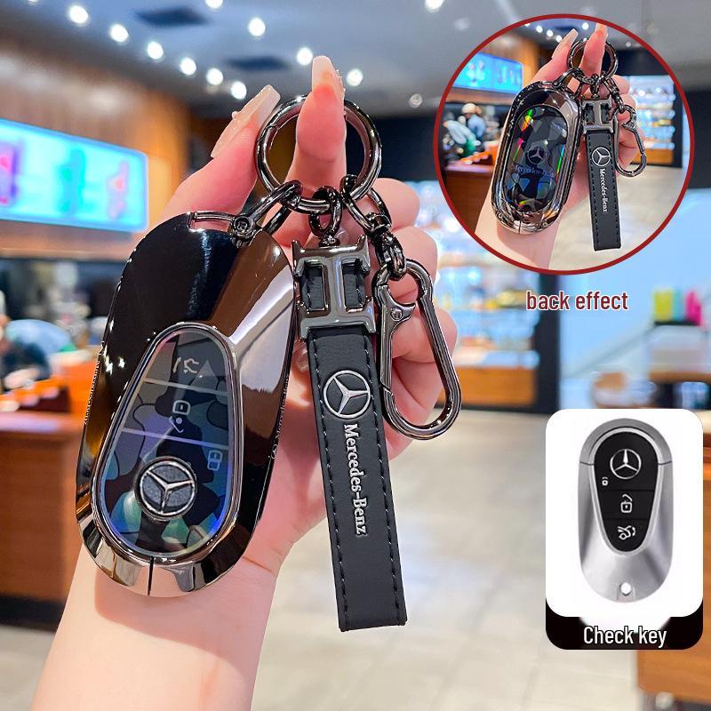 Чехол для ключа Mercedes-Benz для E-класса, C-класса, S-класса, GLB, GLC, GLE, GLA - Подходит для E300L, C260L, A200L